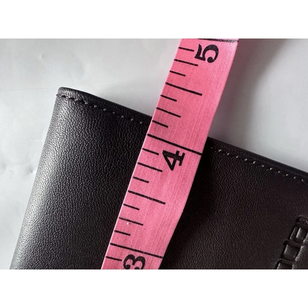 Moda Spana Men's Minimalist Gray Bifold Card Leather Wallet Dark Bown